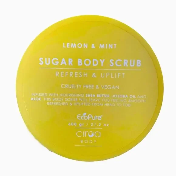 Ciroa Lemon & Mint Sugar Body Scrub Refresh & Uplift 21.2oz - Picture 1 of 5